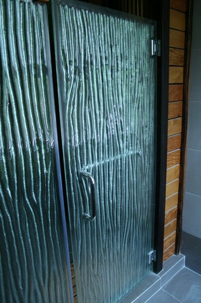 Shower Enclosure Textured Glass Wave Design Cavitetrail