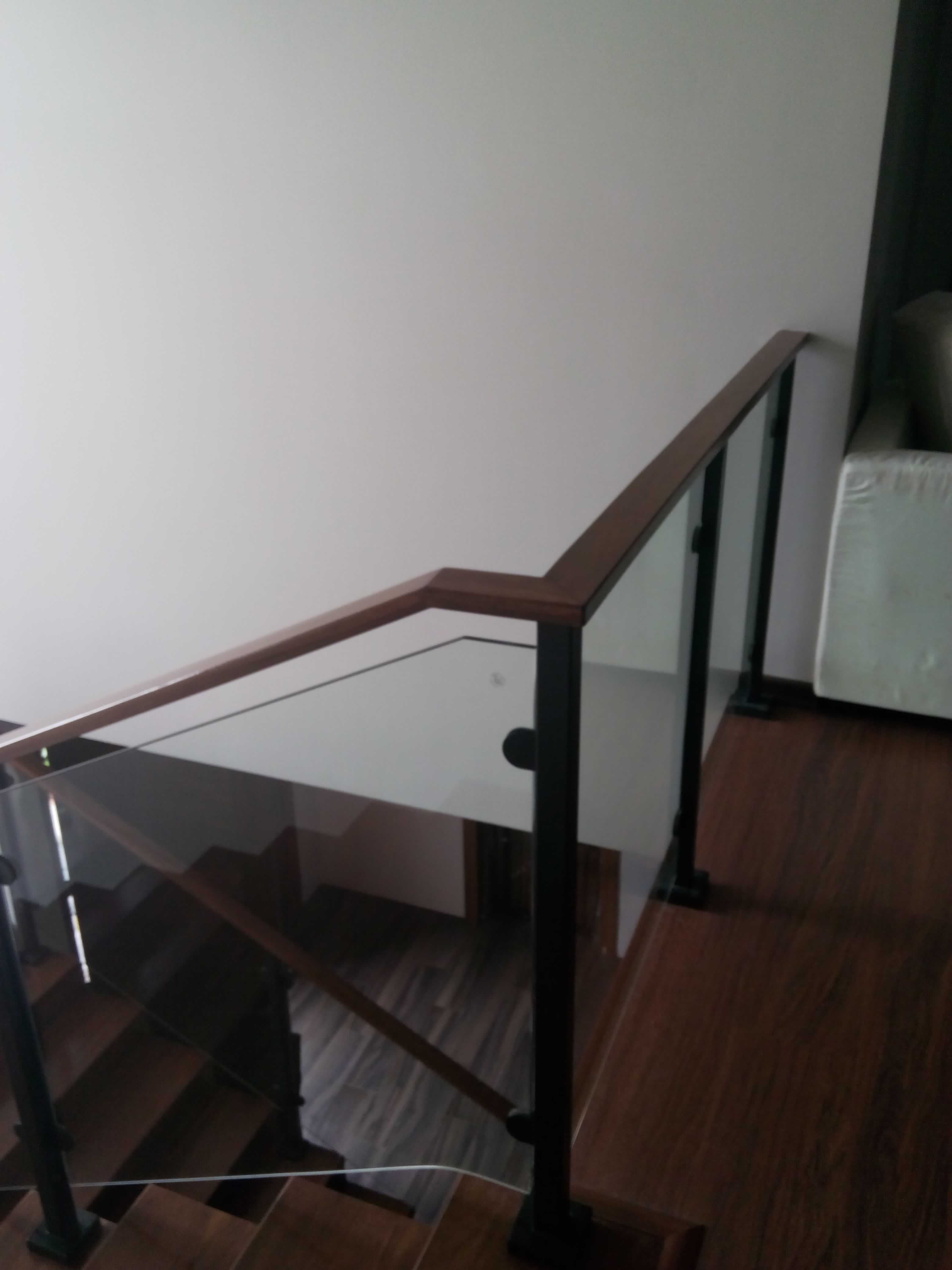 Glass Stair Railings Philippines in Metal Frame