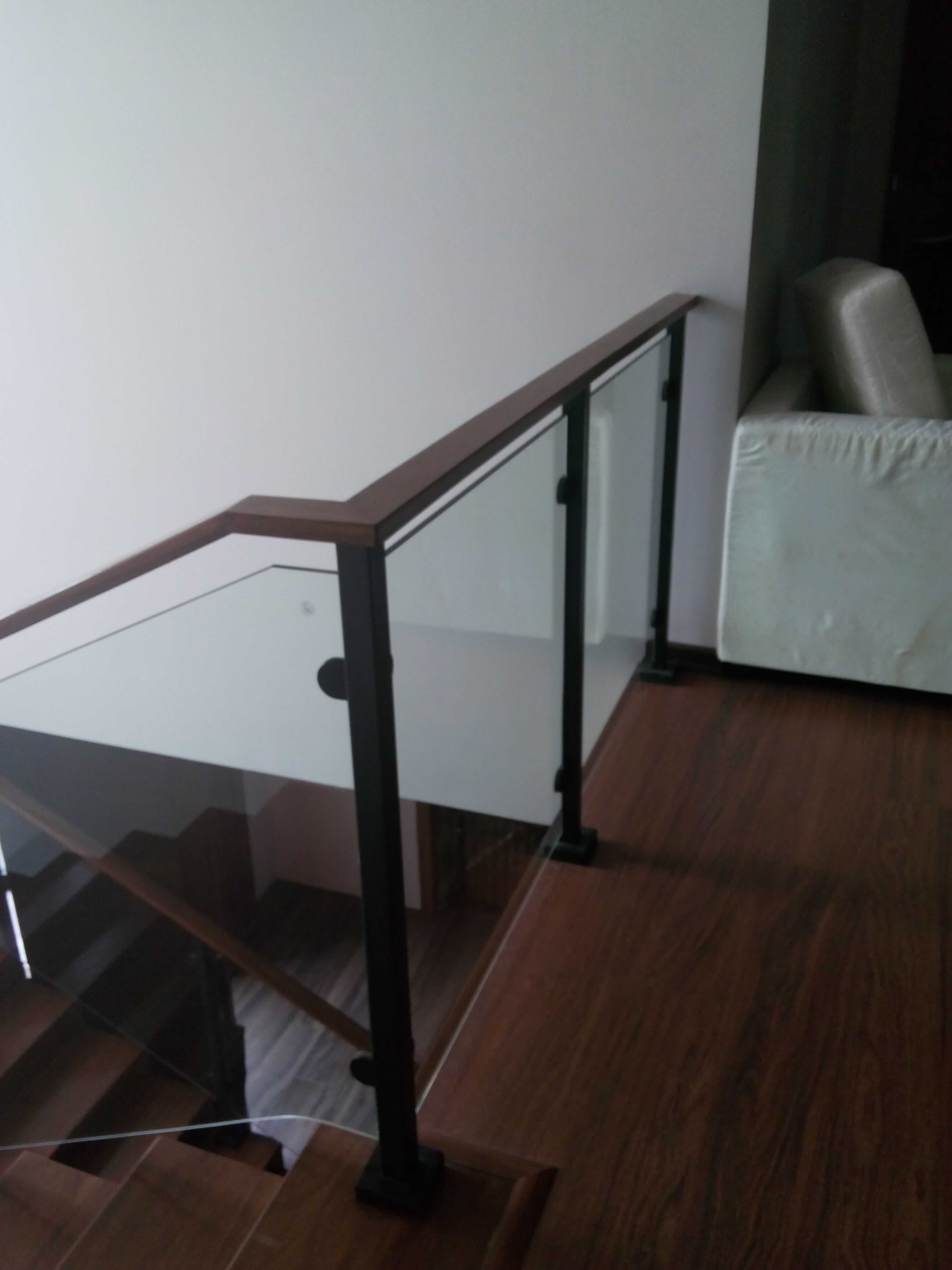 Glass Stair Railings Philippines in Metal Frame