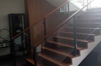 Glass Stair Railings Philippines in Metal Frame