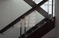 Glass Stair Railing Side Post Mounted