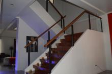 Glass Wrought Iron Railing